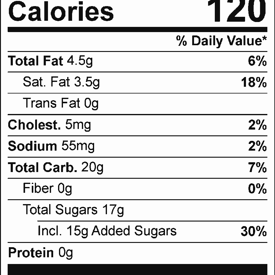 Blackberry Cobbler Fudge Nutritional Facts