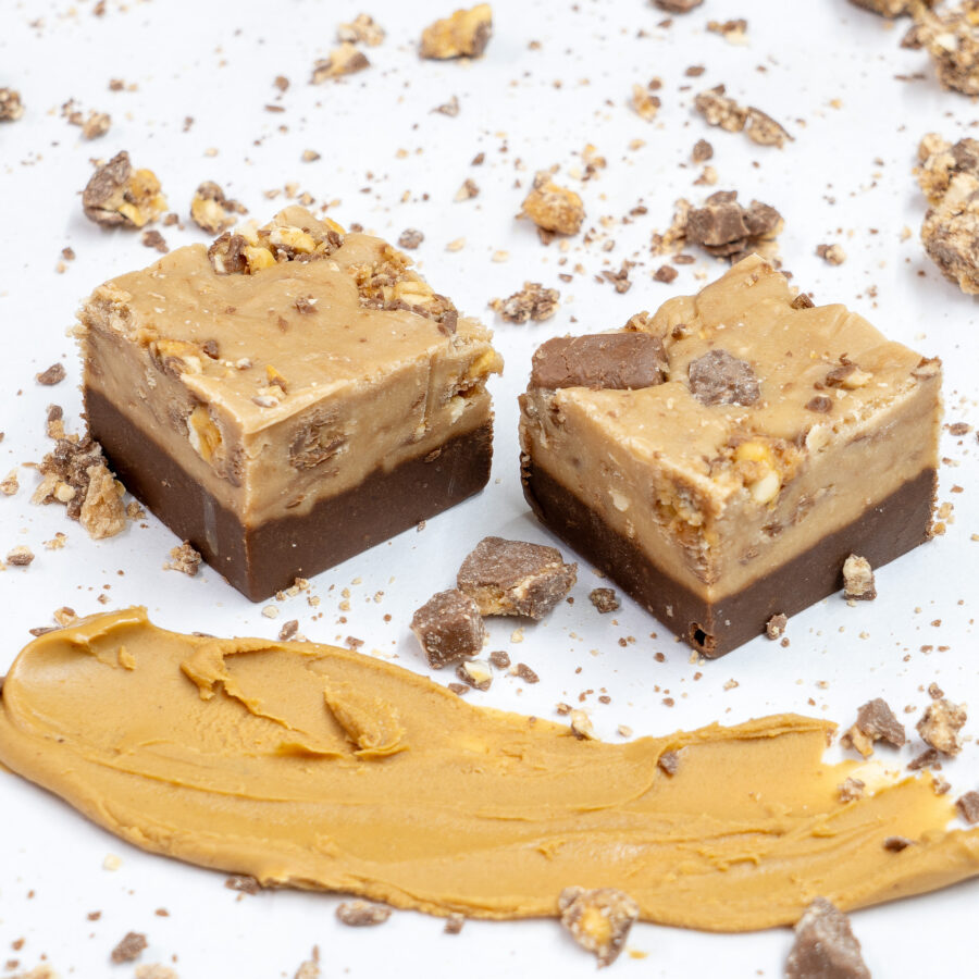 Peanut Butter Fudge with Snickers