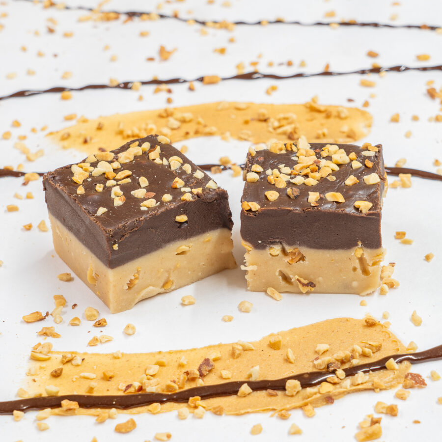 Dark Chocolate Peanut Butter Crunch Fudge